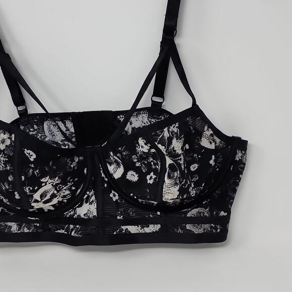 Torrid Simply Mesh Skull Floral Bra Size 2X - Picture 3 of 11